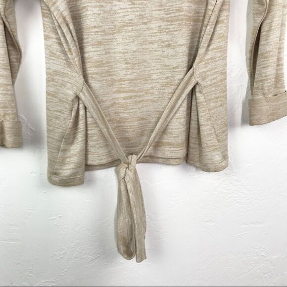 Lucky Brand Beige Burnout Long Sleeve Top Small - Picture 4 of 9